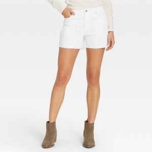 NWT Universal Thread High Rise Midi Shorts White 0